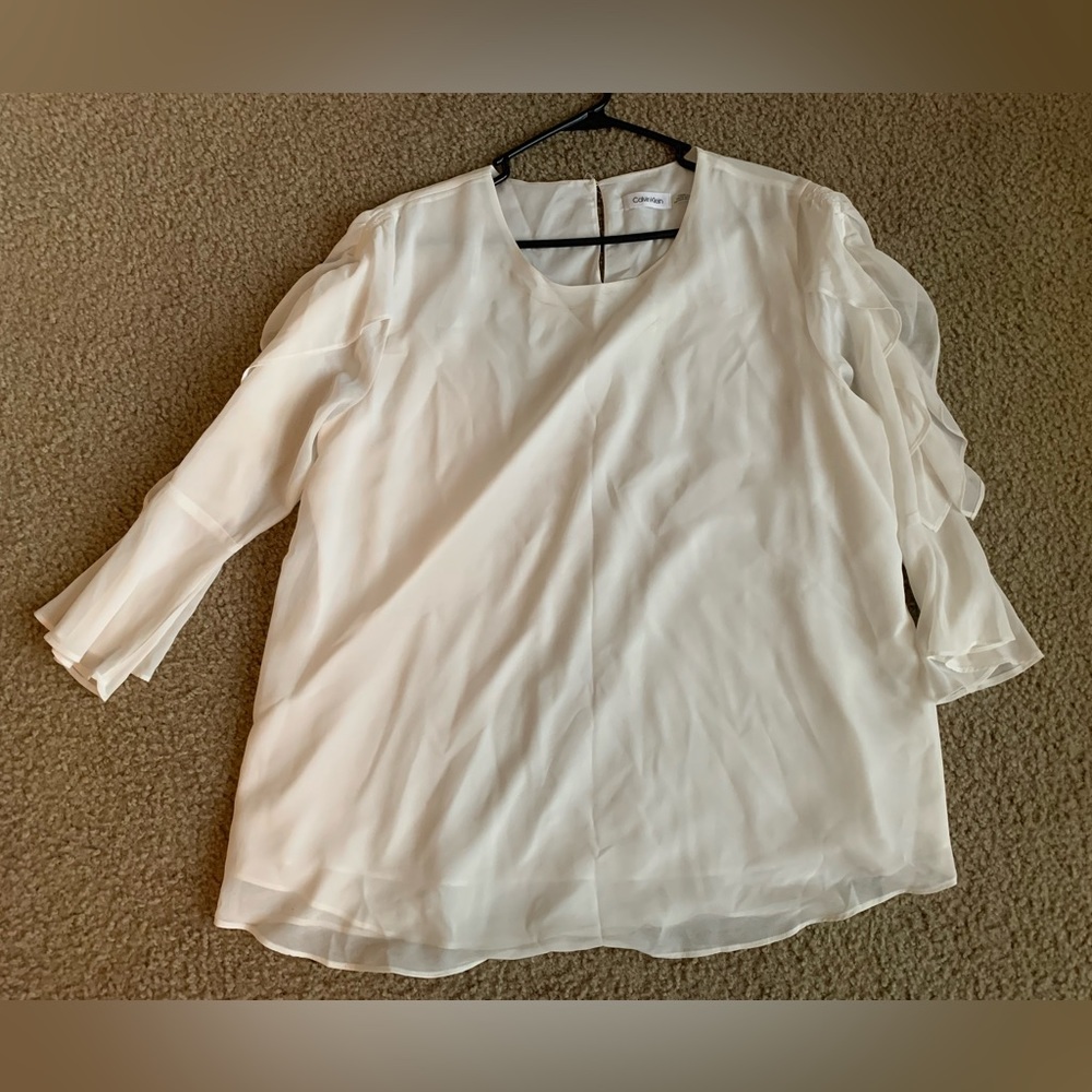 Calvin Klein Women White Blouse